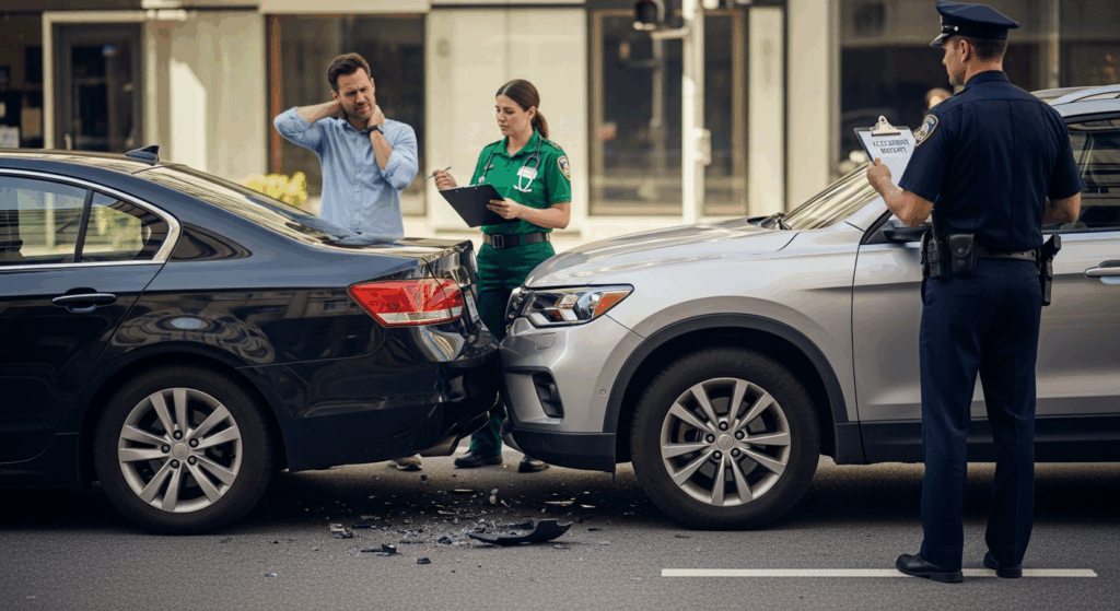 Rear-end collision injuries