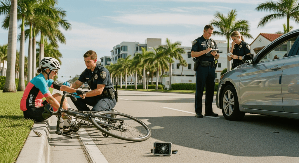 bike versus car collision